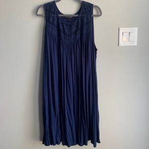 Lane Bryant Crochet Swing Dress Navy Blue